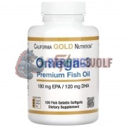 Omega-3 [Premium Fish Oil] (100 шт по 1000 мг), California Gold Nutrition