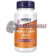 Alpha Lipoic Acid [Extra Strength] (60 шт по 600 мг), NOW Foods
